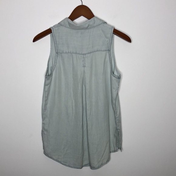 NWT Miami Sleeveless Blouse Light Wash Size XS - Picture 3 of 9